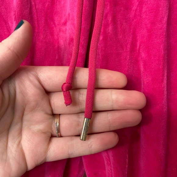 Juicy Couture women’s hot pink soft velour drawstring joggers sweatpants‎ medium - Picture 5 of 9